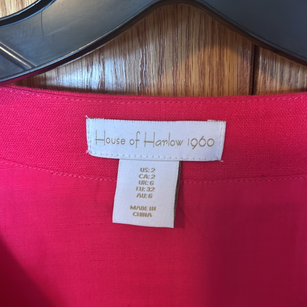 House of Harlow 1960 linen blend blend puff sleeve mini dress - Picture 6 of 11